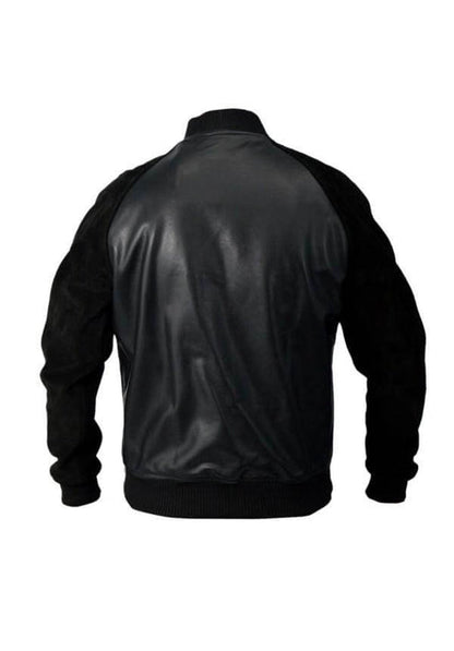 Andrew Garfield Black Leather & Suede Jacket
