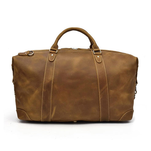 Bravo Bros TimberCraft Heritage Leather Weekender Bag – Rugged & Elegant Travel Gear