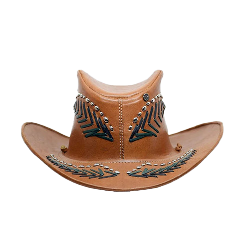 Bravo Bros Men’s Handmade Brown Leather Western Cowboy Hat – Premium & Stylish