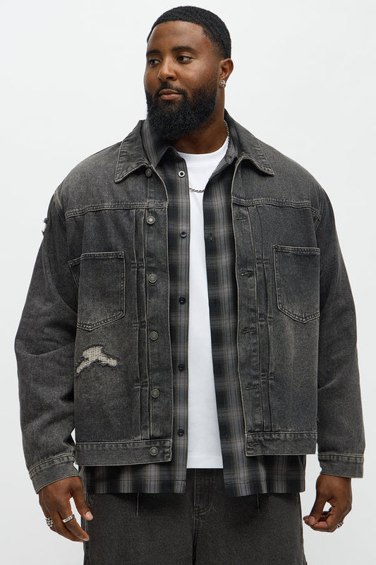 Underground Distressed Trucker Jacket