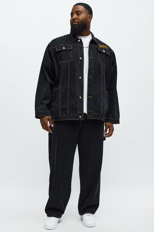 Southpole Contrast Stitch Trucker Jacket