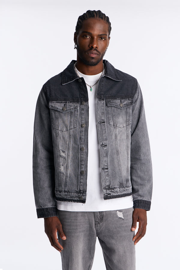 Ruthless Back Print Denim Trucker Jacket