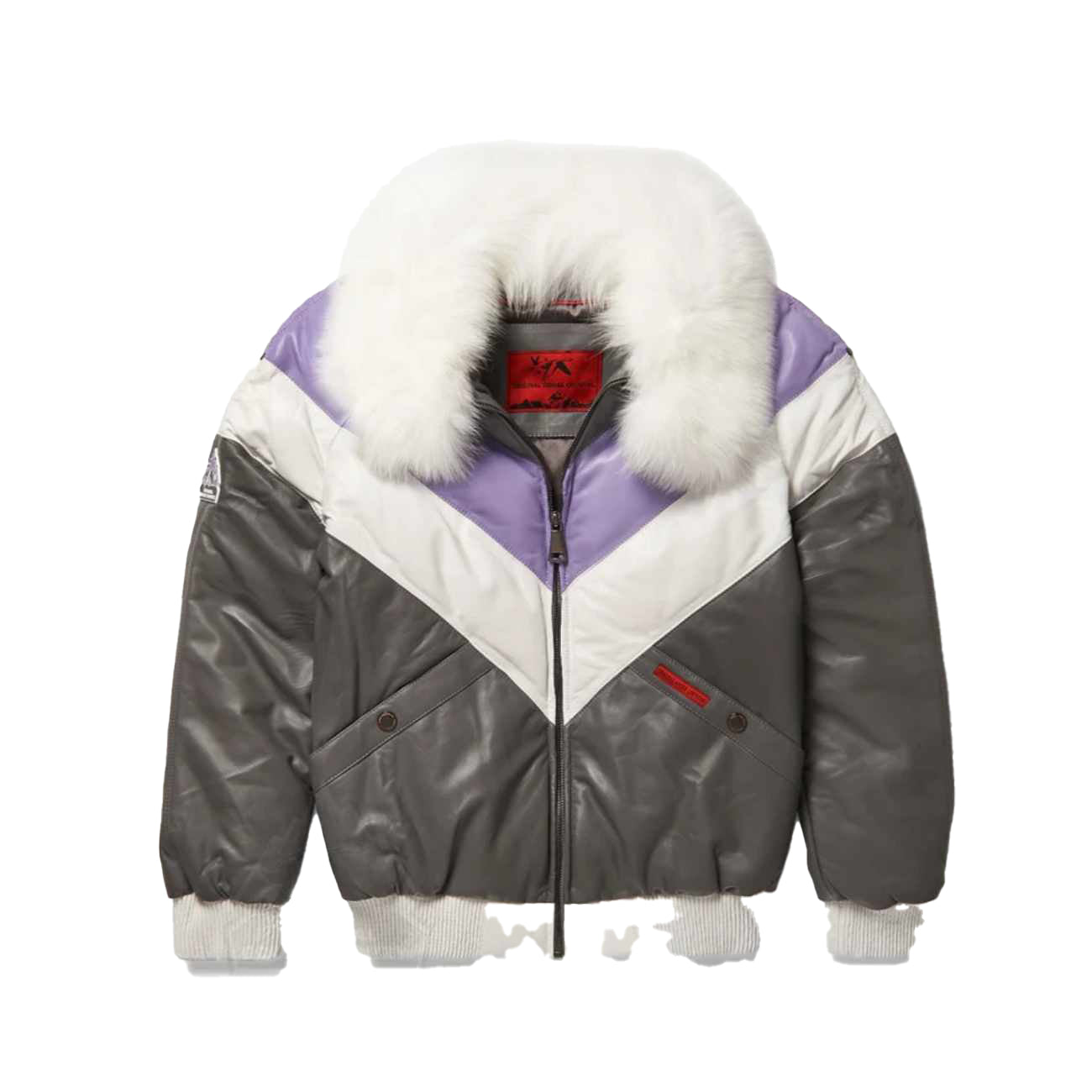 Men’s Leather V-Bomber Jacket