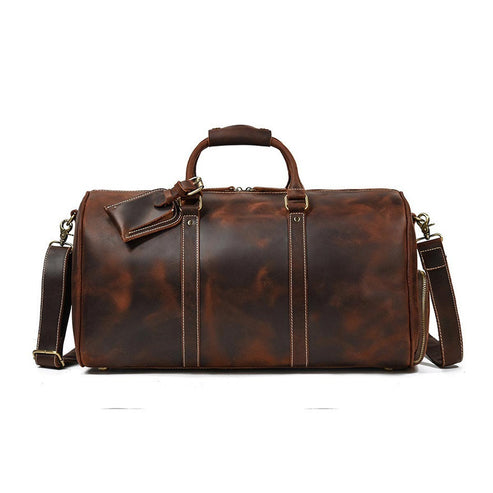 Bravo Bros Wanderlust Crazy Horse Leather Duffle Bag – Rugged & Elegant Travel Companion