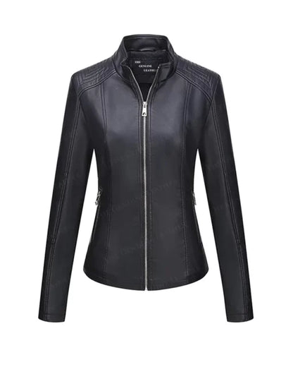 Bellivera Women’s Faux Leather Jacket – Stylish & Lightweight Moto Design