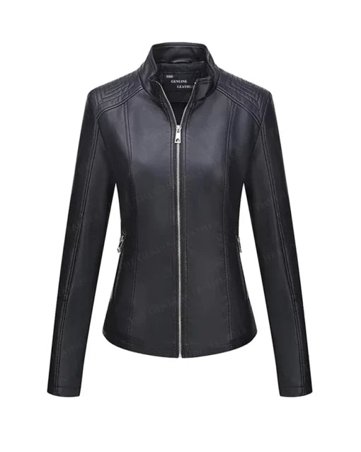 Bellivera Women’s Faux Leather Jacket – Stylish & Lightweight Moto Design
