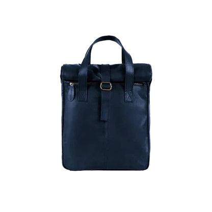 Bravo Bros Men’s Blue Genuine Leather Travel Backpack – Premium & Stylish