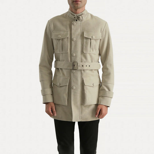 Dolf Off-White Suede Jacket – Clean Luxury Street Style