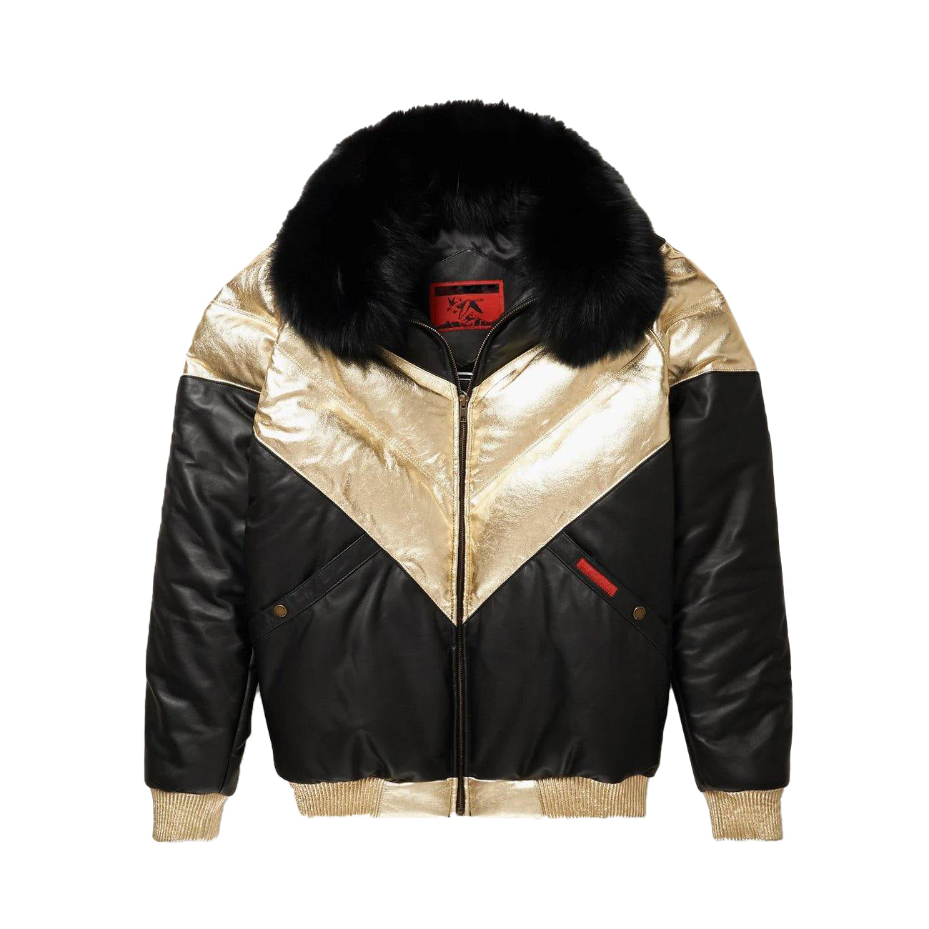 Men’s Lambskin Leather V-Bomber Jacket