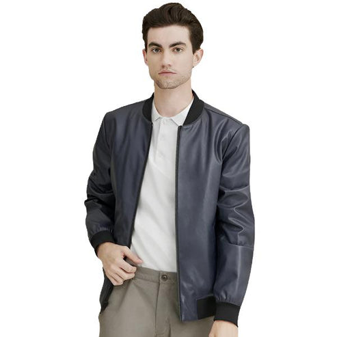 Bravo Bros Men’s Classic Leather Bomber Jacket