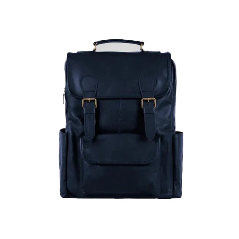Bravo Bros Men’s Premium Blue Genuine Leather Backpack – Stylish & Durable