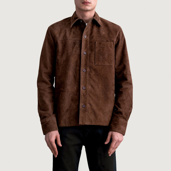 Scout Mocha Suede Leather Shirt – Premium Everyday Style
