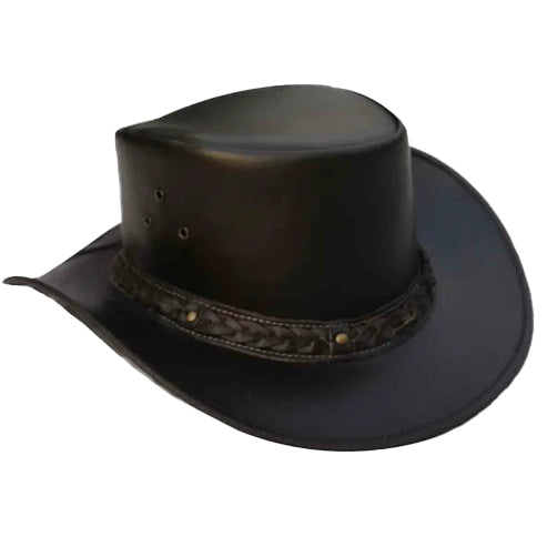 Bravo Bros Men’s Genuine Leather Cowboy Hat – Premium Western Style