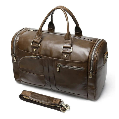 Bravo Bros Caper Leather Weekender Bag – Stylish & Functional Travel Gear