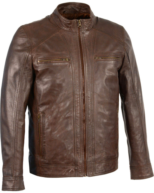 Men’s Sheepskin Moto Leather Jacket – Premium Soft & Durable Style