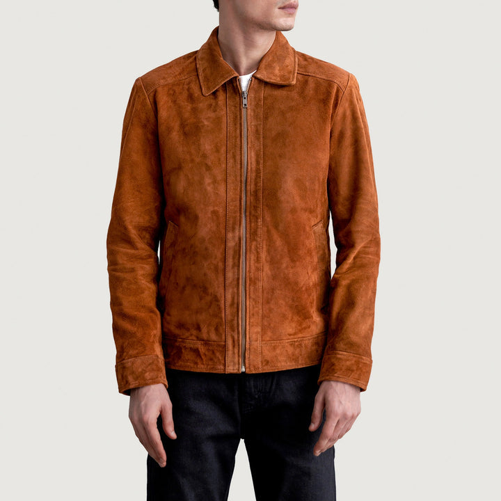 Inferno Brown Suede Leather Jacket – Premium Classic Style