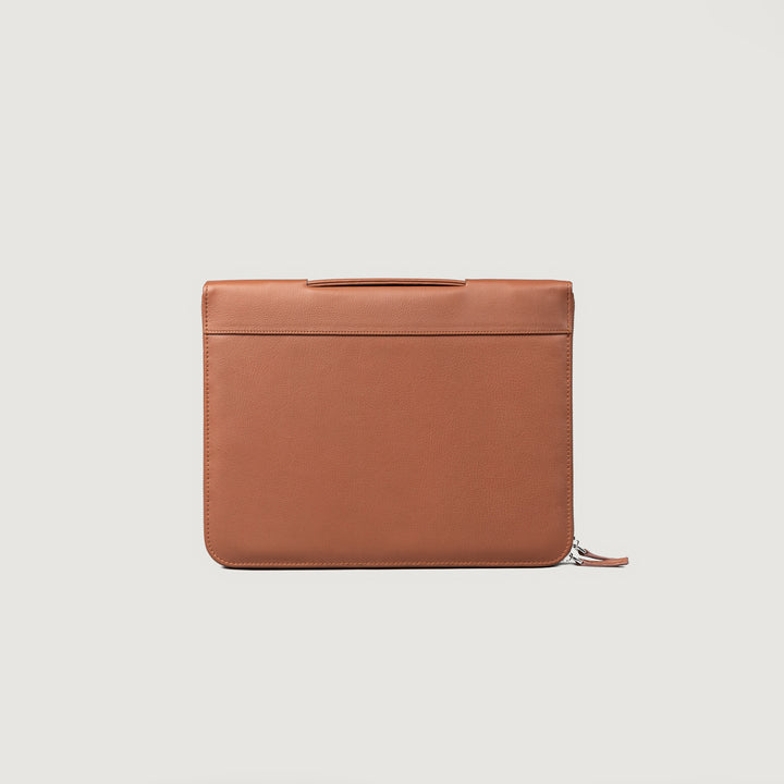 Eclectic Brown Leather Folio Organizer