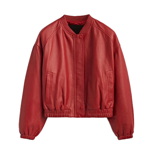 Women's Aviator Sheepskin Leather Bomber Jacket