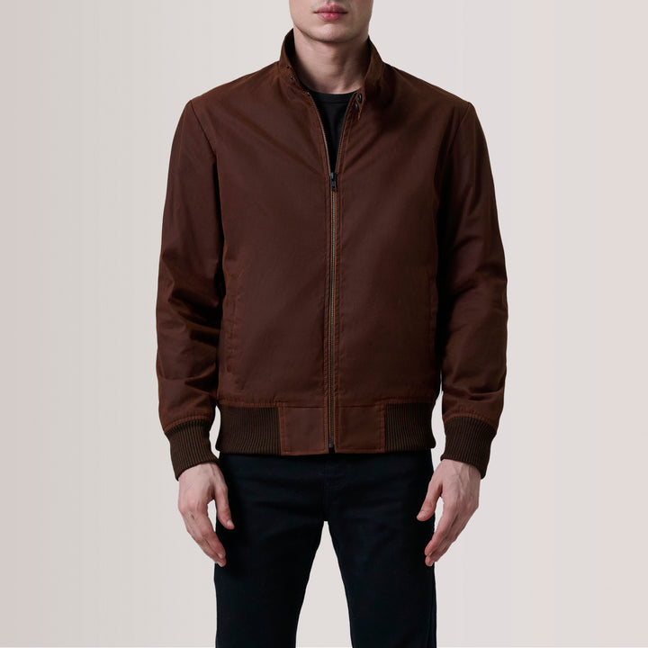 Morrison Brown Canvas Bomber Jacket