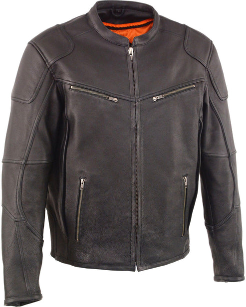 Men’s Black CoolTec Leather Biker Jacket – Performance & Style by Bravo Bros