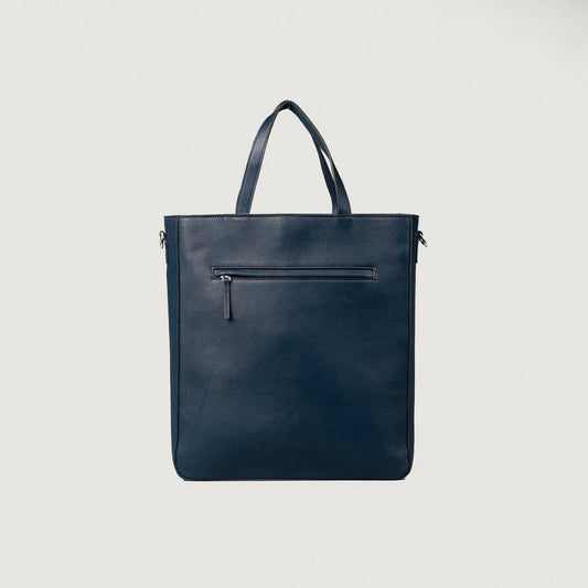 Poet Midnight Blue Leather Tote Bag