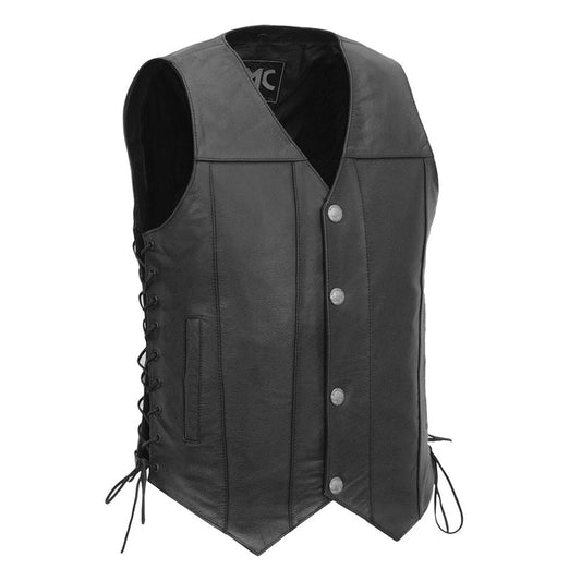 Gun Slinger Men’s Western Leather Motorcycle Vest