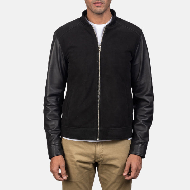 Bravo Bros. Blain Black Hybrid Bomber Jacket – Modern Luxury Street Style