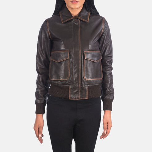 Westa A-2 Brown Leather Bomber Jacket – Classic Aviator Style
