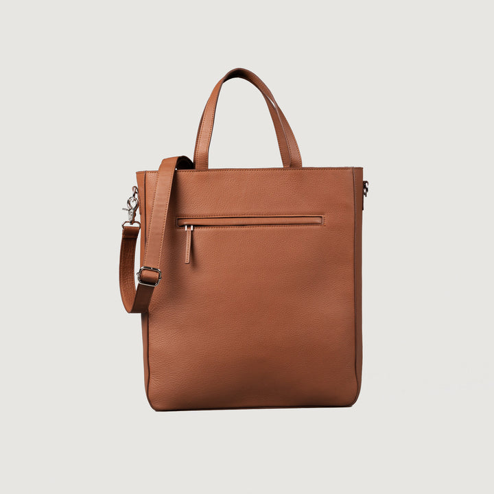Poet Brown Leather Tote Bag