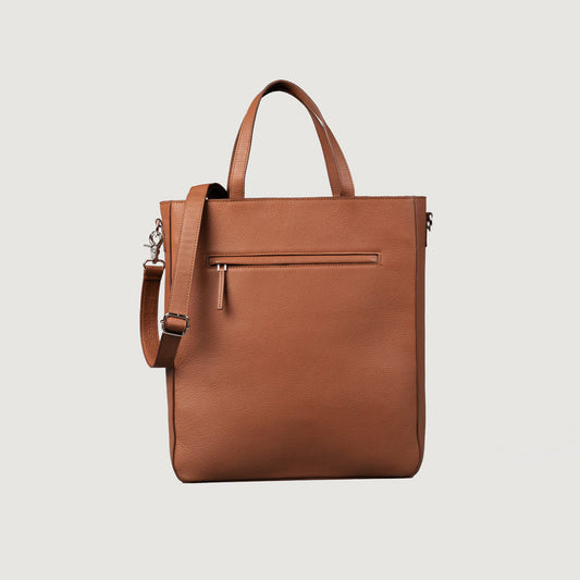 Poet Brown Leather Tote Bag