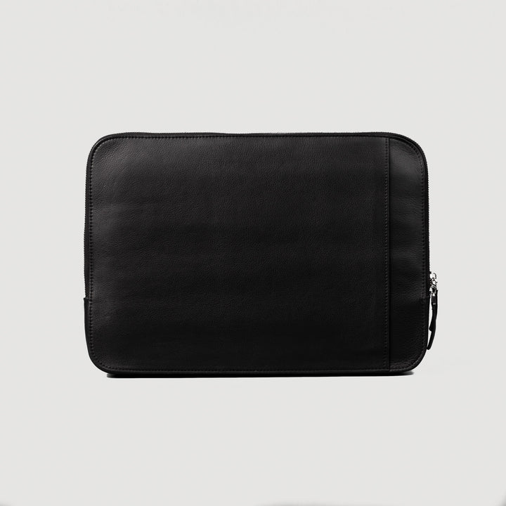 Baxter Black Leather Laptop Sleeve