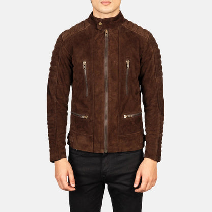 Bravo Bros. Damian Mocha Suede Biker Jacket – Modern Luxury Moto Style