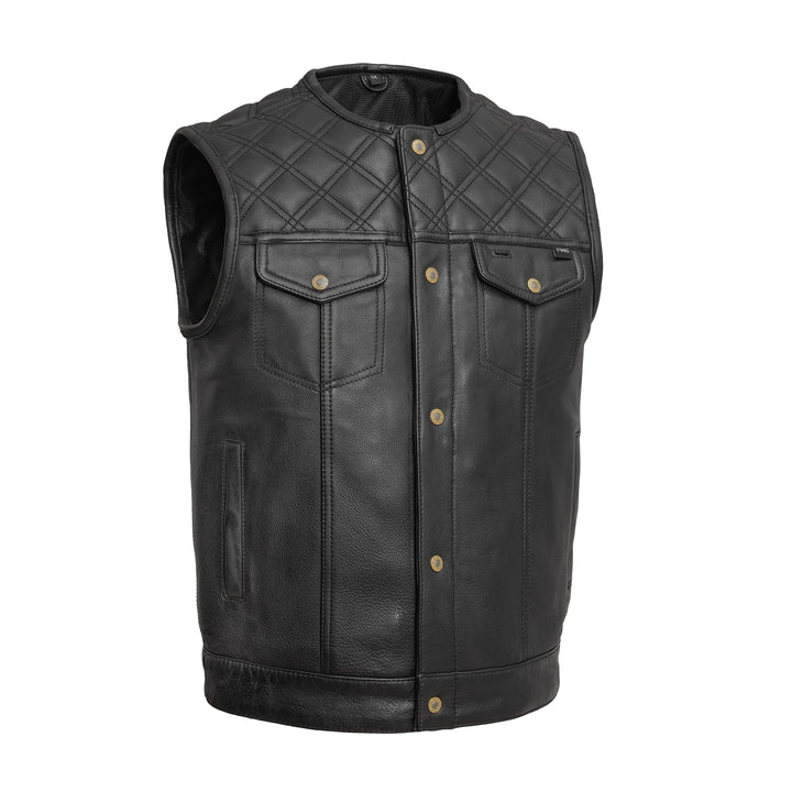 12 Gauge Men’s Leather Motorcycle Vest