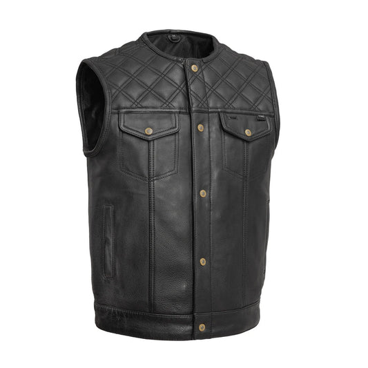 12 Gauge Men’s Leather Motorcycle Vest