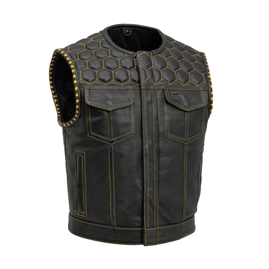 Lowside Hornet Men’s Perforated Leather Club Vest