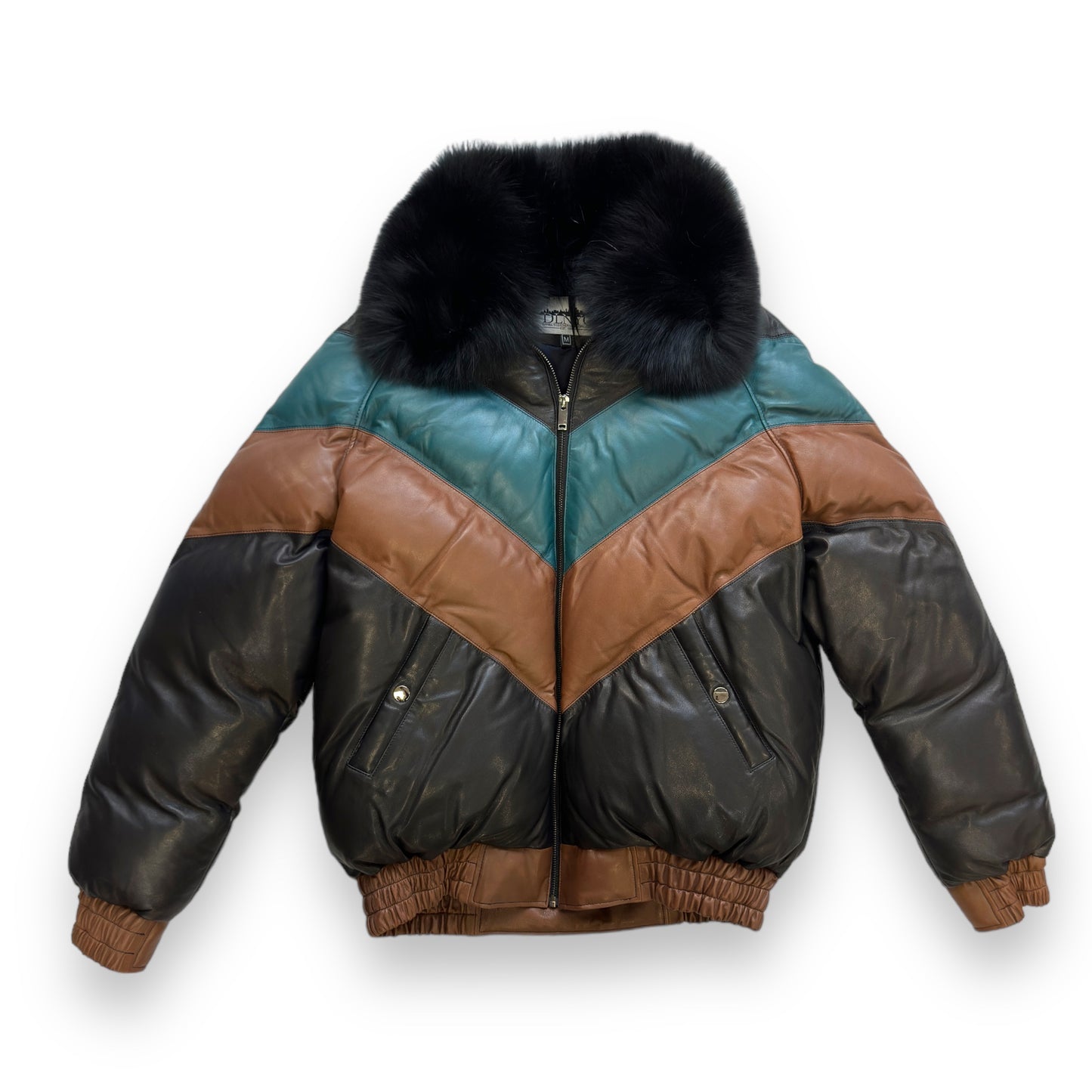 Men’s V-Bomber Jacket with Fox Collar