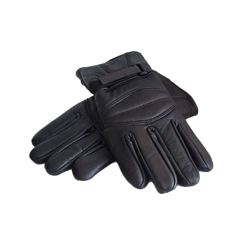Men’s Black Soft Flexible Leather Winter Gloves – Warm, Durable & Comfortable
