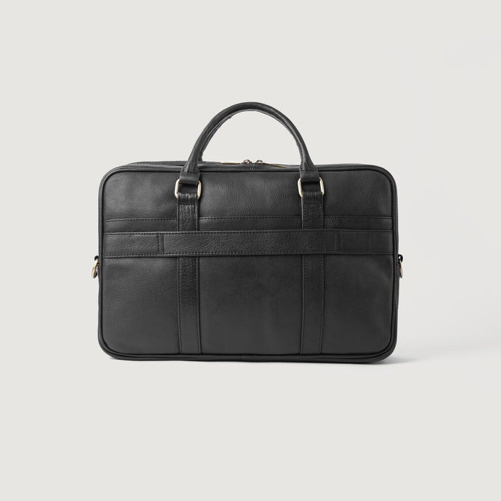Preston Black Leather Briefcase