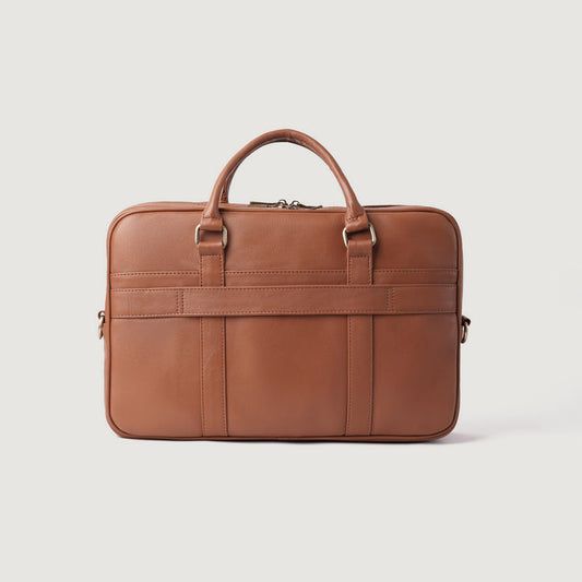 Preston Brown Leather Briefcase