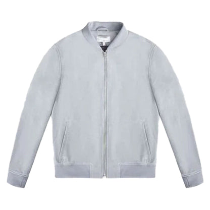 Men’s Suede Leather Bomber Jacket