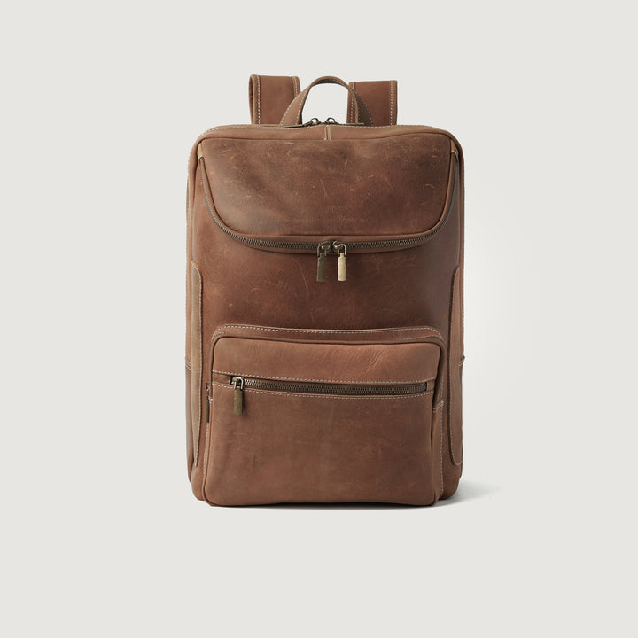 Bedford Vintage Tan Leather Backpack