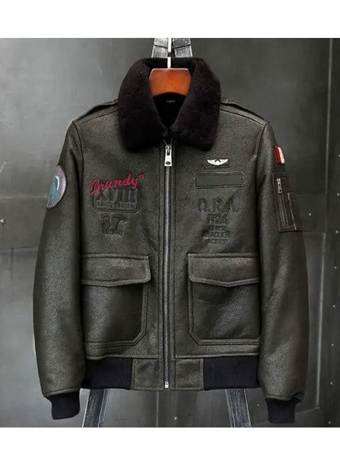 Bravo Bros Men’s Air Force Flight Jacket – Winter Coat