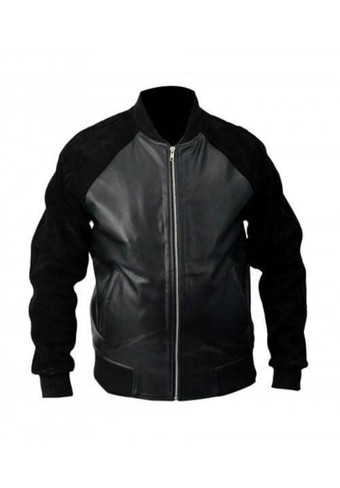 Andrew Garfield Black Leather & Suede Jacket