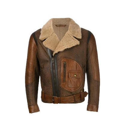 Men’s RAF B3 Aviator Leather Bomber Flying Jacket