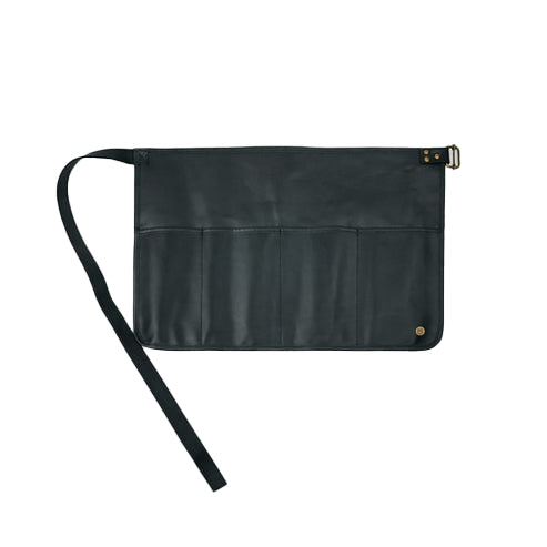 Bravo Bros Men’s Black Lambskin Half Leather Apron – 4 Front Tool Pockets & Handmade
