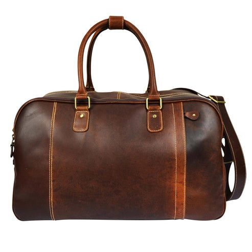 Bravo Bros PrestigeCraft Men’s Deluxe Leather Travel Bag – Premium Style & Functionality