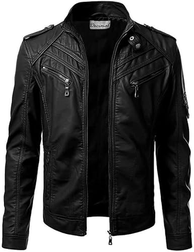 Men’s Rustic Brown Leather Motorcycle Jacket – Bravo Bros