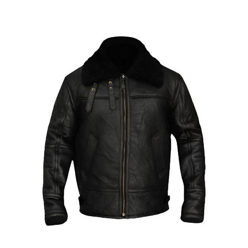 Men’s B3 Aviator Bomber Leather Jacket – Classic & Durable