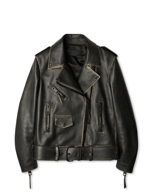 Bravo Bros Women’s Black Vintage Biker Leather Jacket