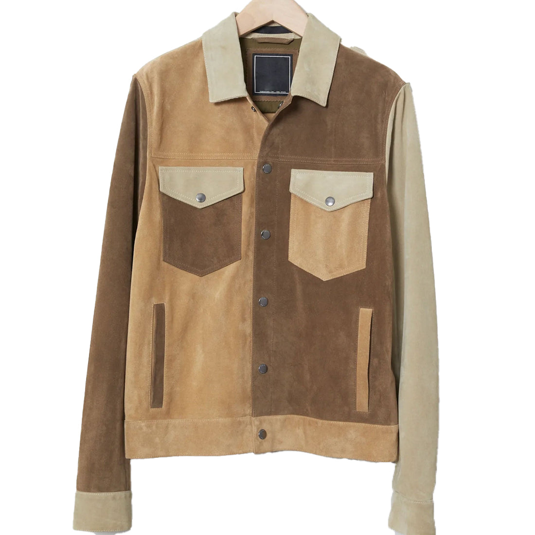 Men’s Suede Leather Biker Shirt Jacket – Jeans Style